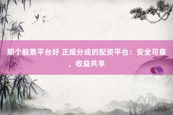 那个股票平台好 正规分成的配资平台：安全可靠，收益共享