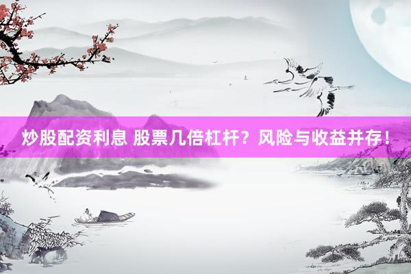炒股配资利息 股票几倍杠杆？风险与收益并存！