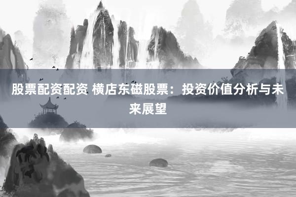 股票配资配资 横店东磁股票：投资价值分析与未来展望