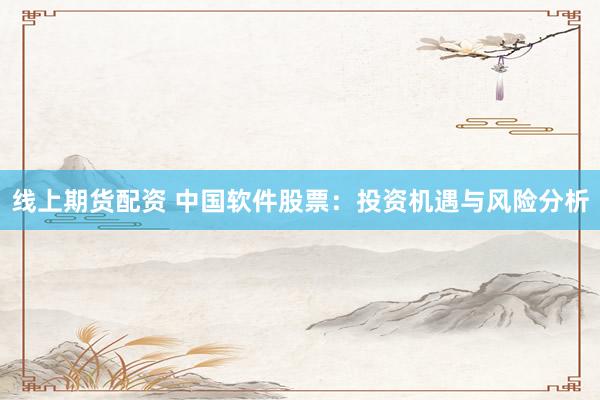 线上期货配资 中国软件股票：投资机遇与风险分析