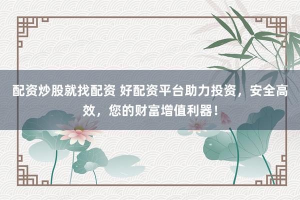 配资炒股就找配资 好配资平台助力投资，安全高效，您的财富增值利器！