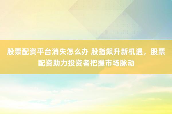 股票配资平台消失怎么办 股指飙升新机遇，股票配资助力投资者把握市场脉动