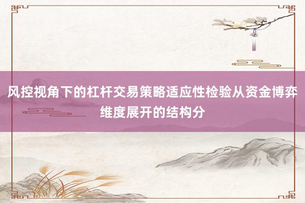 风控视角下的杠杆交易策略适应性检验从资金博弈维度展开的结构分