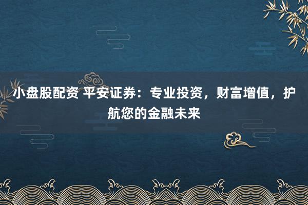 小盘股配资 平安证券:专业投资,财富增值,护航您的金融未来