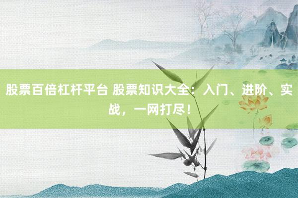 股票百倍杠杆平台 股票知识大全：入门、进阶、实战，一网打尽！