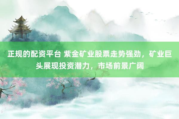 正规的配资平台 紫金矿业股票走势强劲，矿业巨头展现投资潜力，市场前景广阔